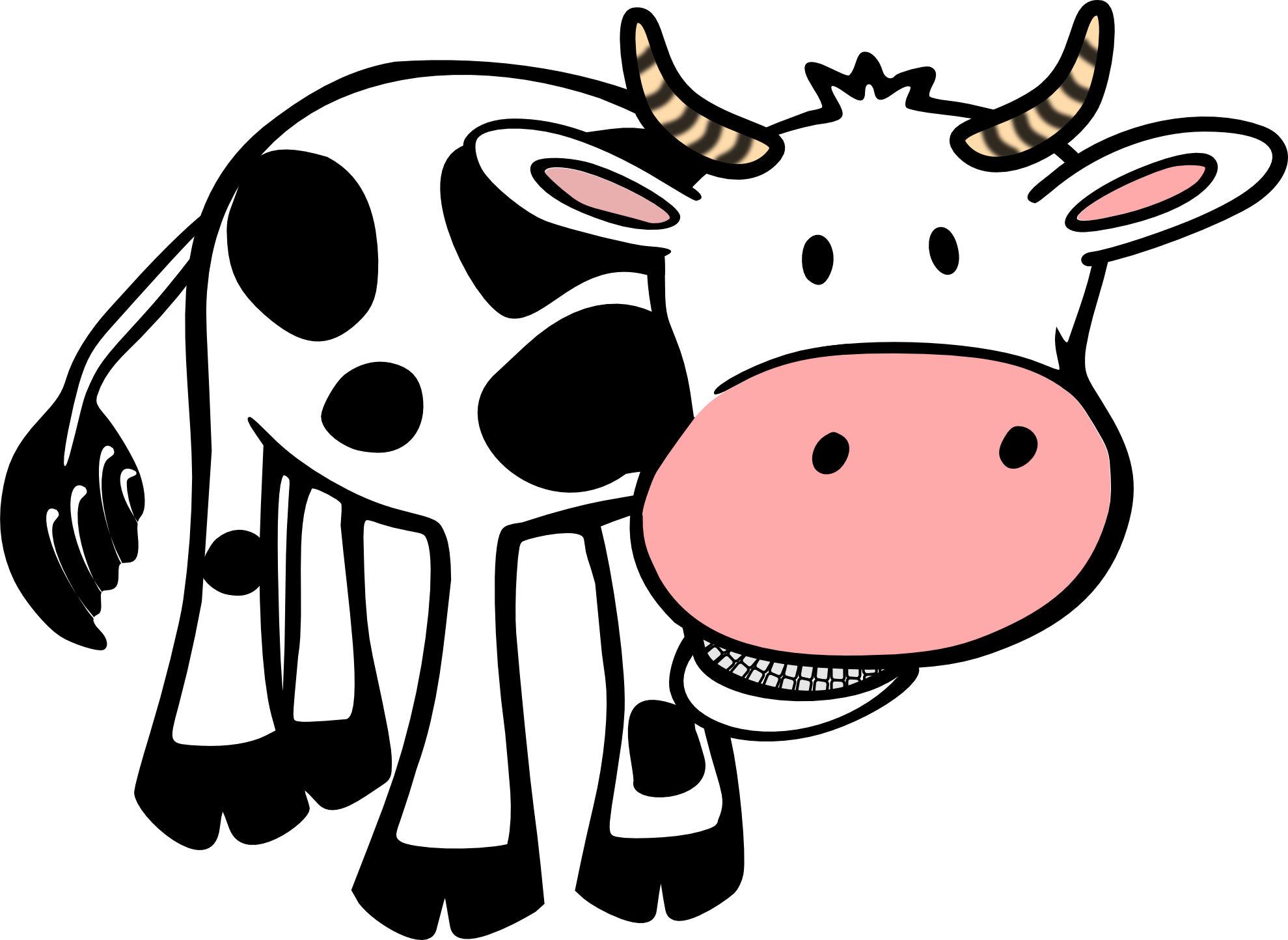 1979x1444 Cow Clipart Black And White Clipart Panda