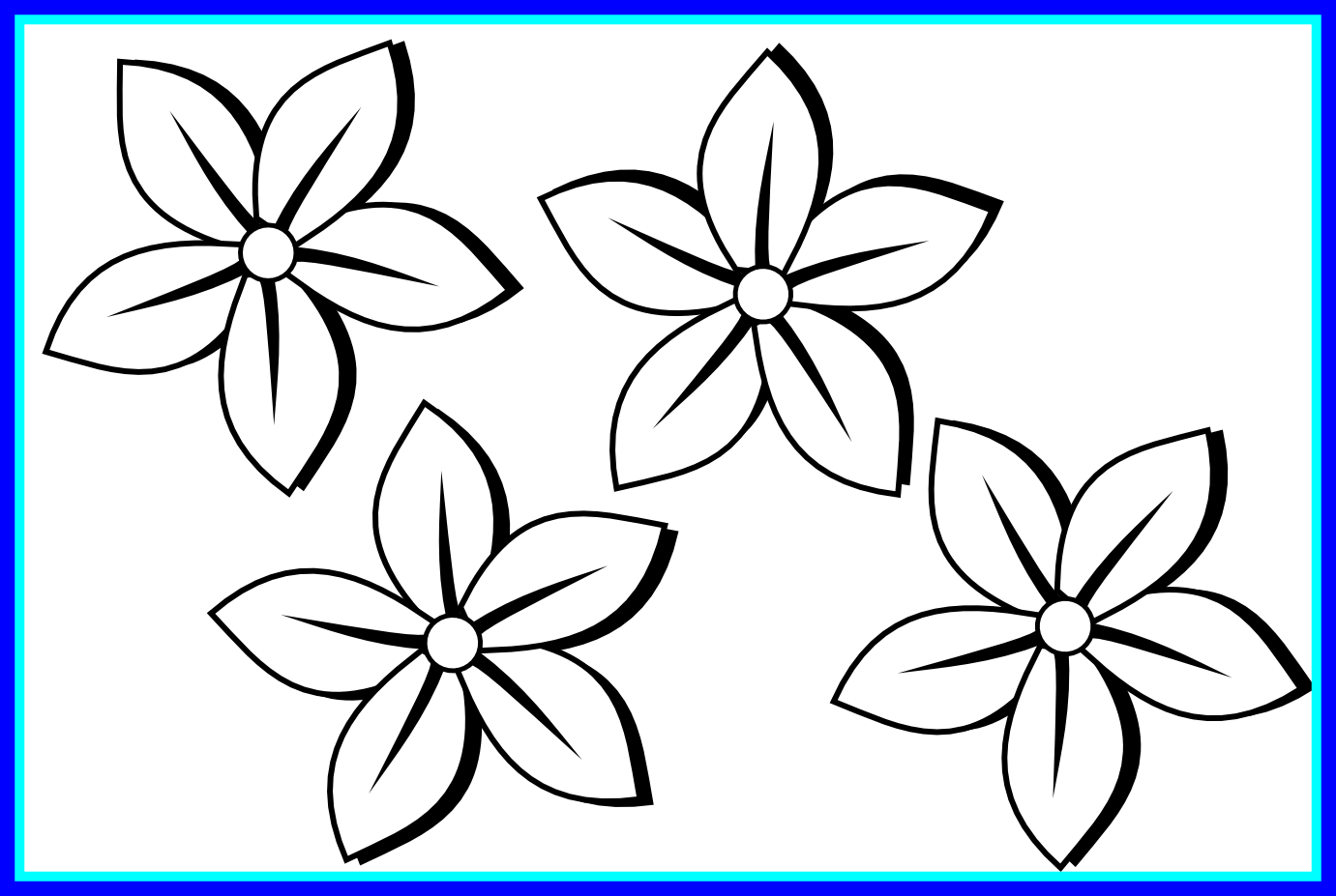 1381x927 Black And White Clip Art Flowers Image Collections