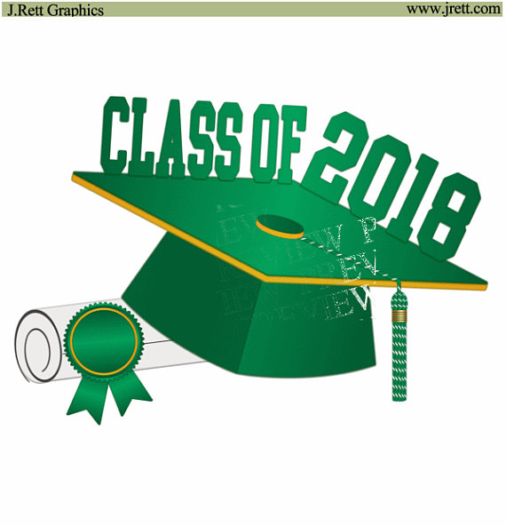 570x592 Class Of 2018 Clip Art, More Colors, Green, Gold, Yellow