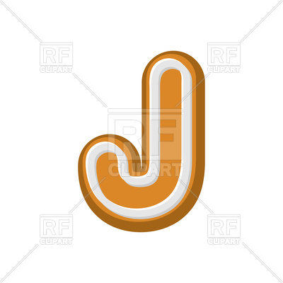 400x400 Letter J Made Of Gingerbread