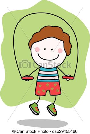 314x470 Jumping Rope Boy Clip Art Vector