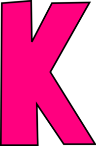 195x296 Super Girly Pink K Clip Art