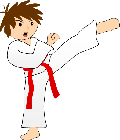 393x458 Karate Kick Clip Art 5868528