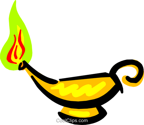 480x417 Genie's Lamp Royalty Free Vector Clip Art Illustration Hous0858