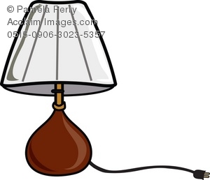300x258 Clip Art Illustration Of A Bedroom Table Lamp
