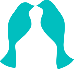 299x279 Love Birds Teal Clip Art
