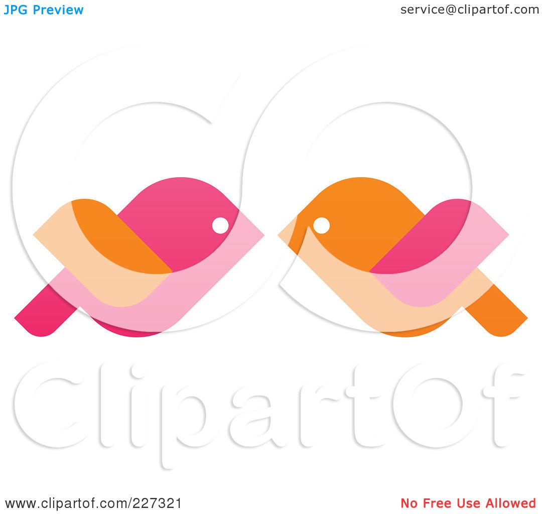 1080x1024 Royalty Free (Rf) Clipart Illustration Of Orange And Pink Love