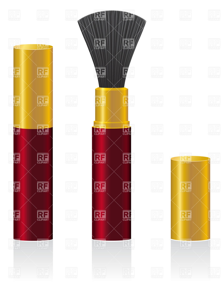 933x1200 Makeup Powder Brush Royalty Free Vector Clip Art Image