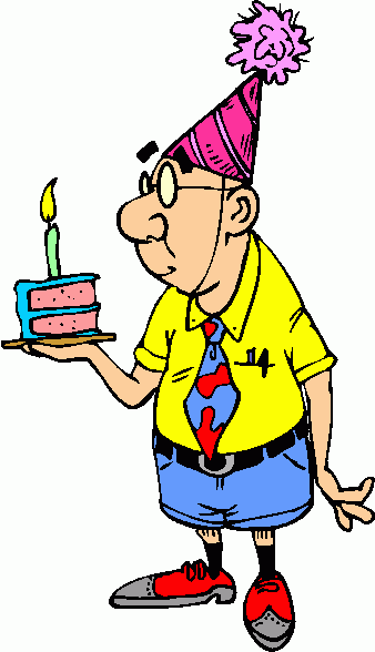 338x588 Happy Birthday Illustration Young Adult Cartoon Man Holding Clip
