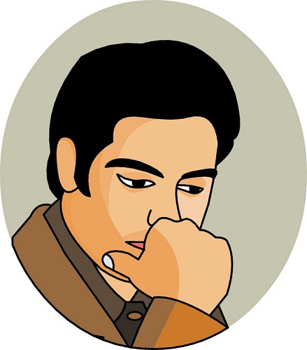 439x500 Men Clipart Thinking