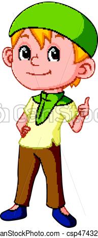 193x470 Illustration Of Muslim Boy Standing Vectors Illustration