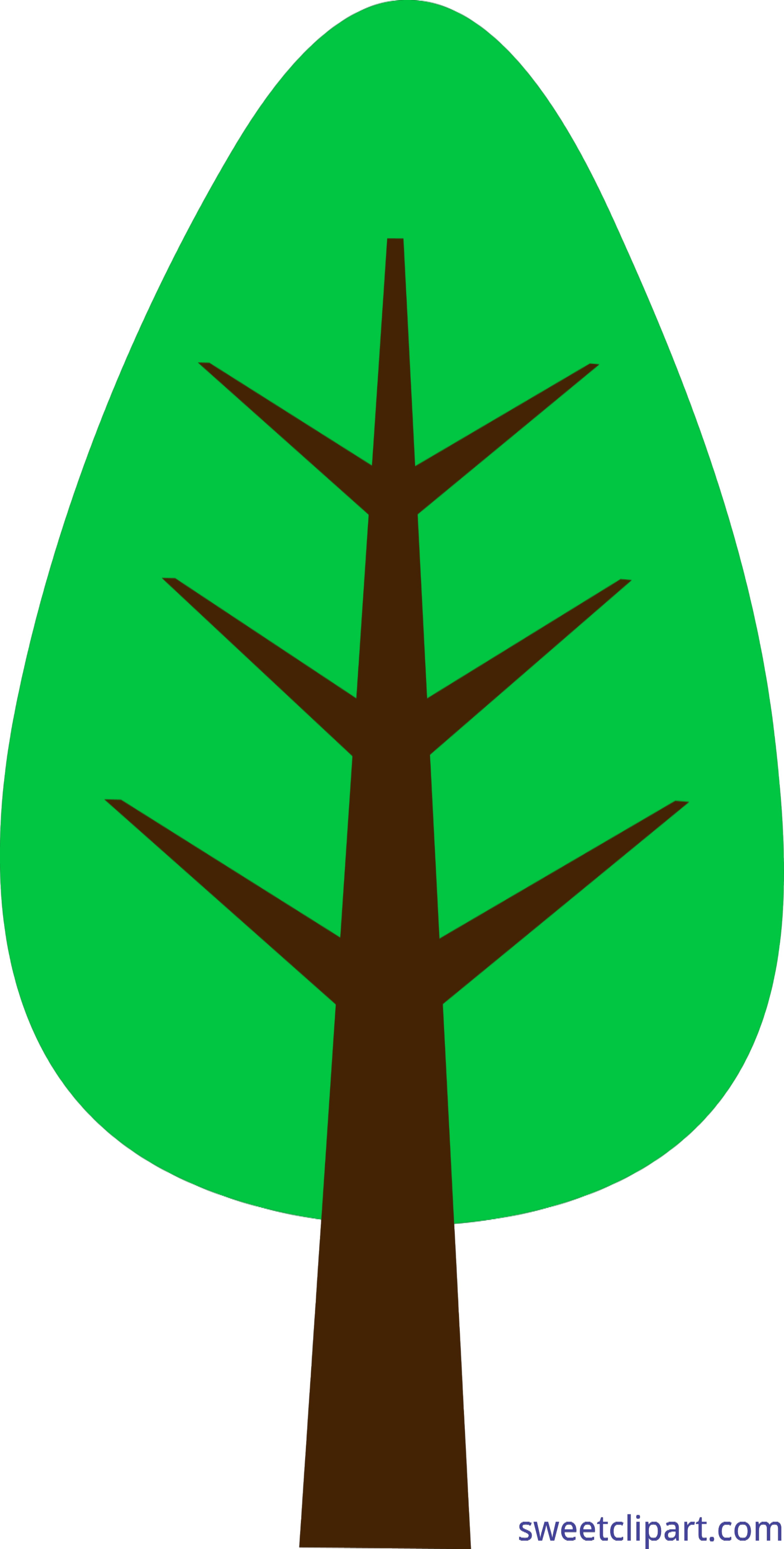3128x6177 Nature Tree Simple Green 1 Clip Art