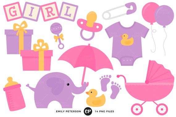 570x379 Baby Shower Clip Art, Baby Girl Clipart, Nursery Clip Art