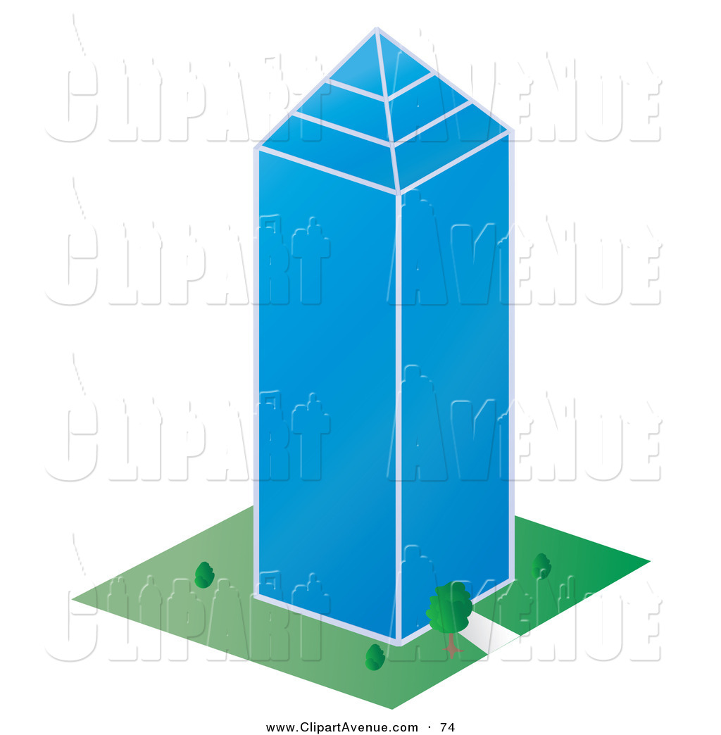 1024x1044 Avenue Clipart Of A Tall Glass Skycraper Building In A Citytall