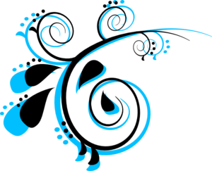 300x243 Scroll Black And Peacock Clip Art