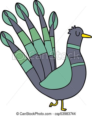 373x470 Cartoon Peacock Eps Vector