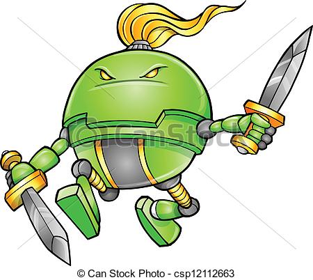 450x402 Warrior Ninja Cyborg Soldier Vector Clip Art Vector