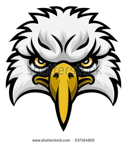 416x470 Nice Eagle Face Clipart Mascot