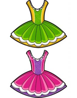 253x320 Ballerina Dress Clipart