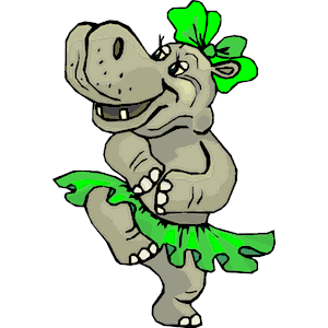 300x300 Hippo Clipart Ballerina