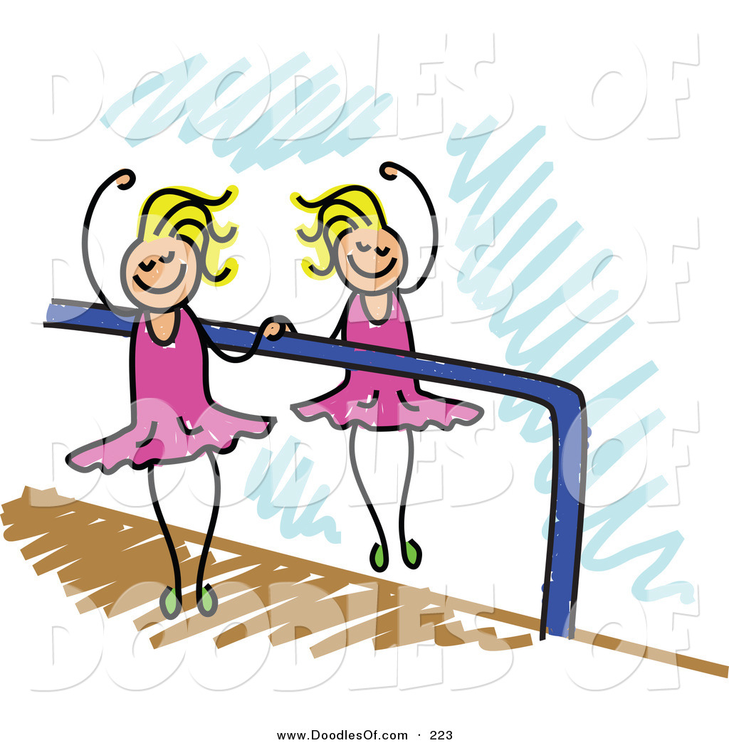 1024x1044 Vector Clipart Of A Childs Sketch Of A Caucasian Ballerina Dancing