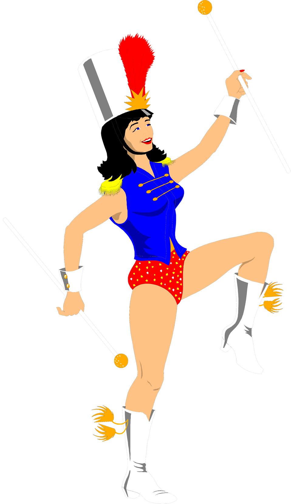 958x1656 Majorette Free Stock Photo Illustration Of A Band Majorette