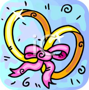 295x300 Two Gold Wedding Bands Clipart Picture