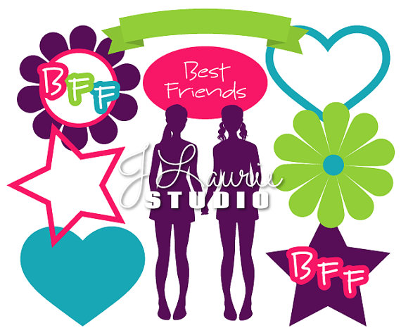 570x476 Digital Clipart Elements Bff Best Friend Clipart Best Friend