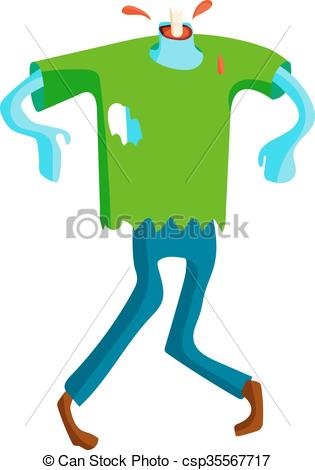 315x470 Cute Green Cartoon Zombie Character Set Part Of Body Vector