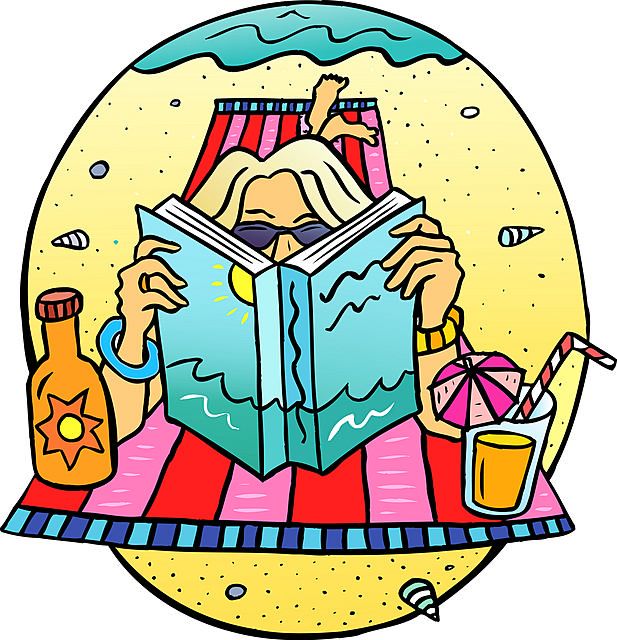 617x640 Reading On The Beach Clipart Amp Reading On The Beach Clip Art