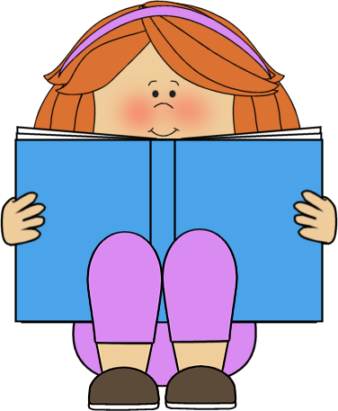 376x457 Child Reading Clip Art