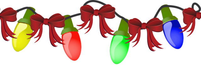 640x225 Collection Of Xmas Lights Clipart High Quality, Free