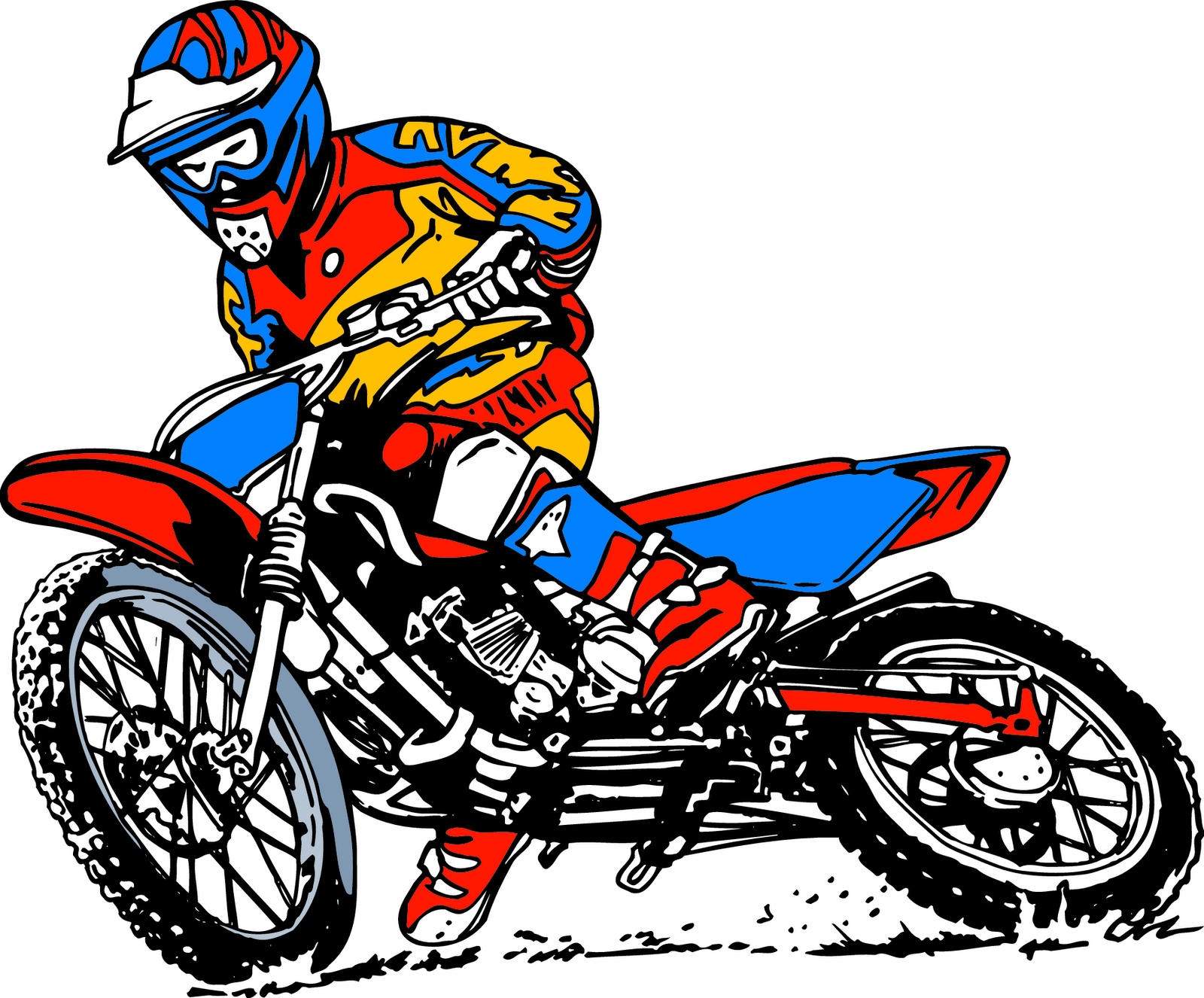 1600x1326 Cartoon Motorcycle Clipart