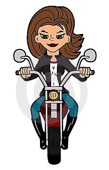 226x350 Collection Of Woman Riding Motorcycle Clipart High Quality
