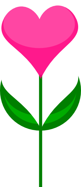 258x597 Heart Flower Clip Art
