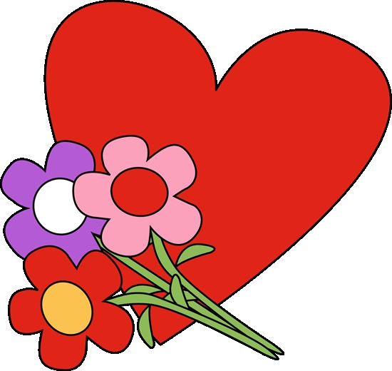 550x520 Hearts Flowers Clipart Valentines Day Heart And Flowers Clip Art