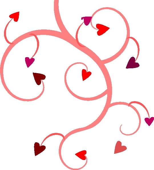 540x595 Clip Art Of Flowers And Hearts