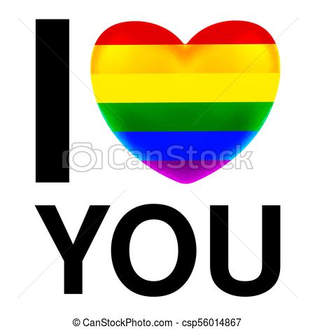 450x470 I Love You With Lgbt Flag Heart Clip Art Vector