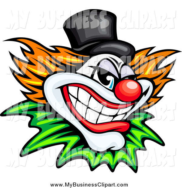600x620 Vector Clip Art Of A Evil Clown Or Joker With A Top Hat By Vector