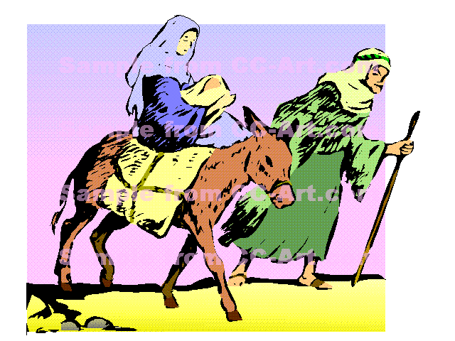640x480 Fleeing Mary And Joseph With Baby Jesus Fleeing To Egypt