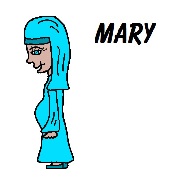 360x360 Melonheadz Mary With Jesus Clipart