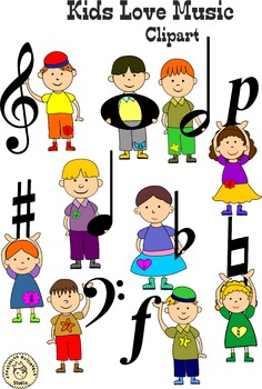 236x350 Kids Love Music Clip Art. By Anastasiya Multimedia Studio Tpt