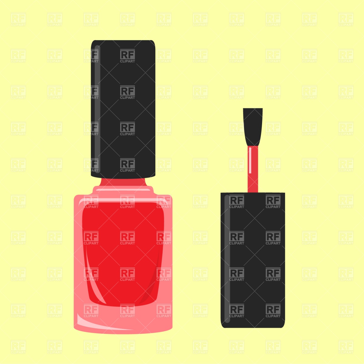 1200x1200 Nail Polish Bottle Royalty Free Vector Clip Art Image