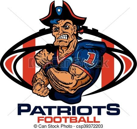 450x424 Patriot Football Player Clipart