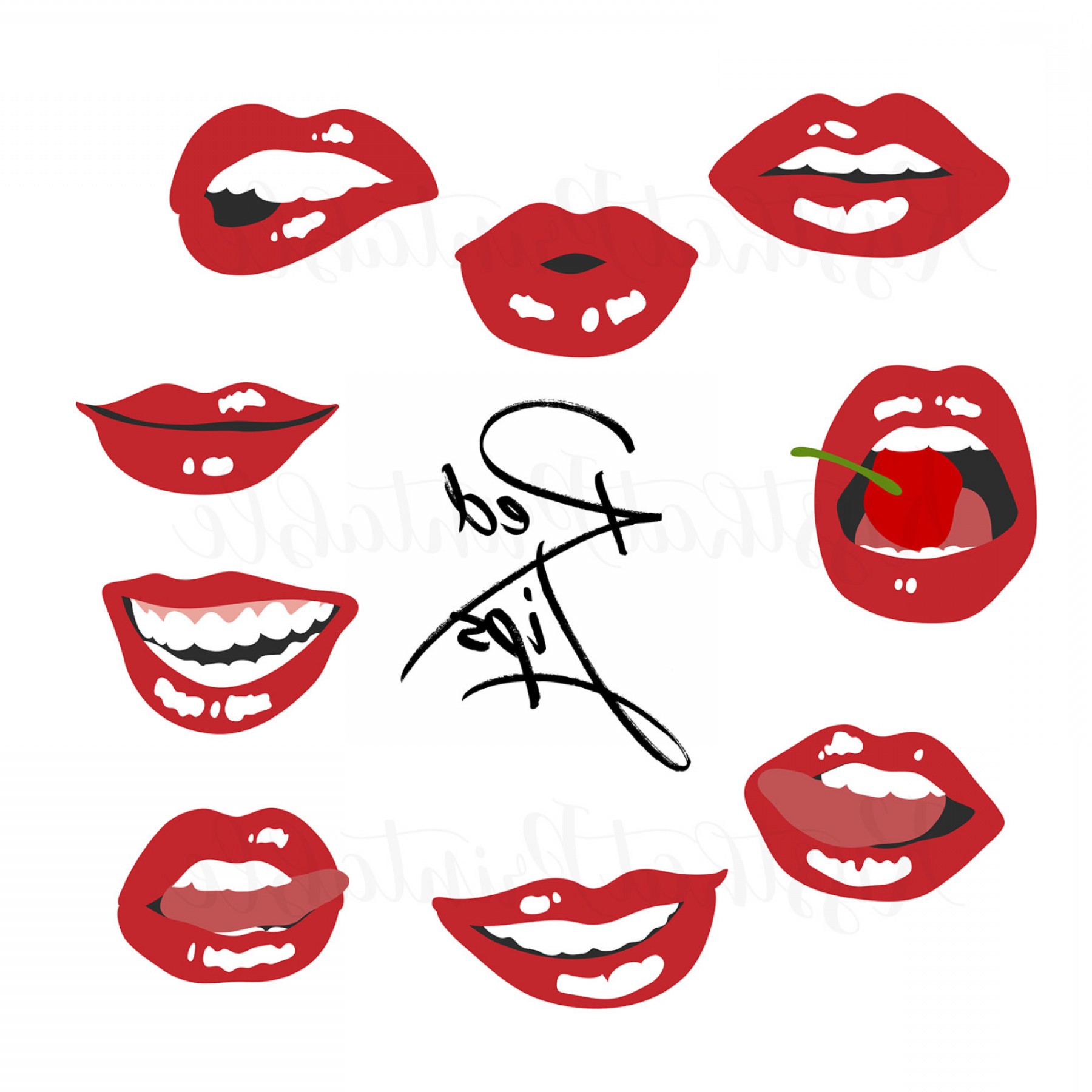 1800x1800 Lips Clip Art Kiss Overlay Hand Drawn Sohadacouri