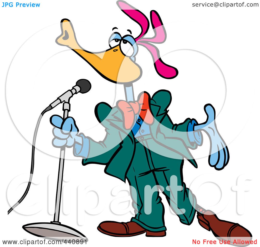 1080x1024 Royalty Free (Rf) Clip Art Illustration Of A Cartoon Singing Bird