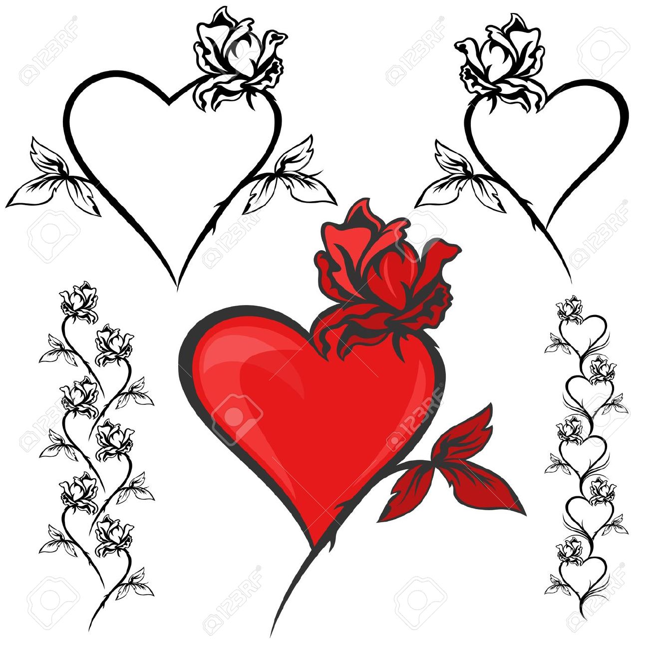 1292x1300 Clip Art Rose Tattoo Clip Art