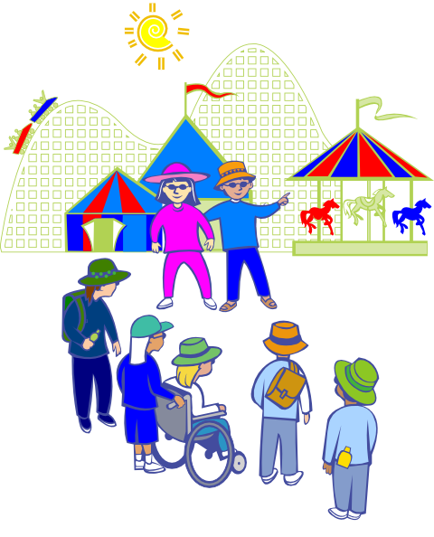 480x594 Teens At Fair. Clip Art