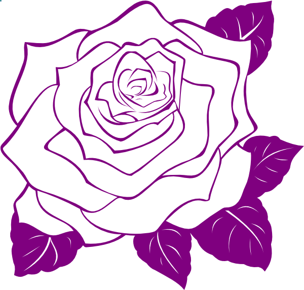 600x572 Rose Outline Clipart