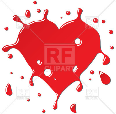 400x392 Heart Shaped Paint Splash Royalty Free Vector Clip Art Image